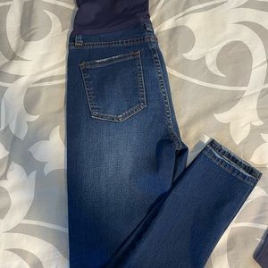 Pink blush maternity jean